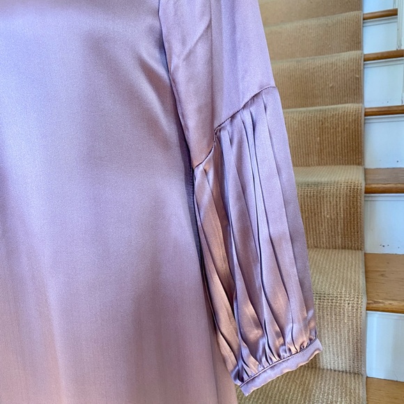 Garnet Hill rose-colored silk dress, sz 4 NWT - Picture 13 of 14